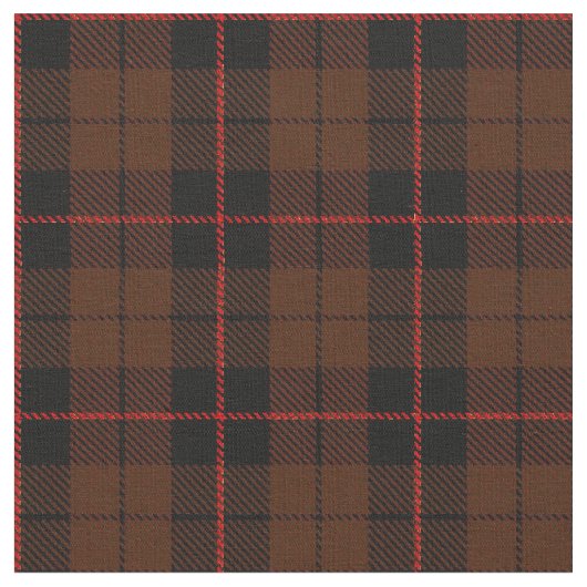 Reiches Cocobraun kariert mit rotem/schwarzem Stoff (Nahaufnahme)