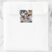 Reiches Erbe Japans Quadratischer Aufkleber (Tasche)