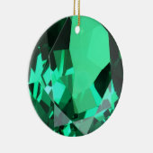 Reiches grünes Smaragdmai birthstone Keramikornament (Rechts)