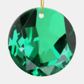 Reiches grünes Smaragdmai birthstone Keramikornament (Vorne)