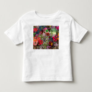 Reiches herbstliches Blumenbouquet mit Gerbera und Kleinkind T-shirt