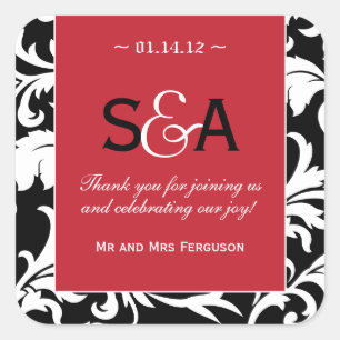 Reiches Rot-Kerze - Bevorzugungs-Aufkleber Quadratischer Aufkleber