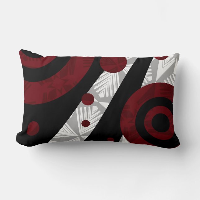 Reiches Rot-Poltern Lendenkissen (Vorderseite)