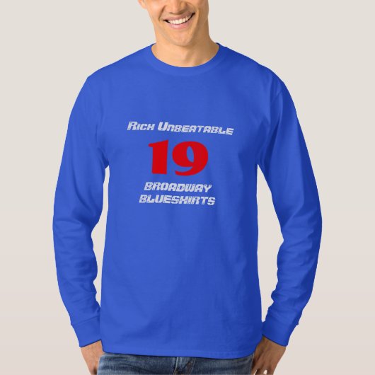 Reiches unschlagbares Broadway Blueshirts T-Shirt (Vorderseite)