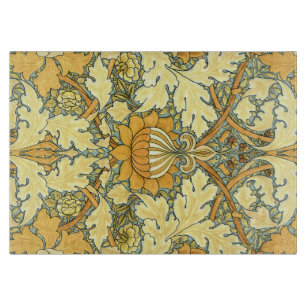 Gelbes Blumenmuster Schneidebretter Zazzle De