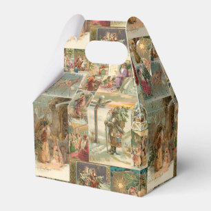 Reichhaltige Vintage-Vater-Christmas-Collage Geschenkschachtel