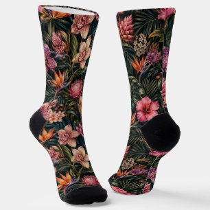 Reichhaltiges Luxuriöses Exotisches Florales Parad Socken