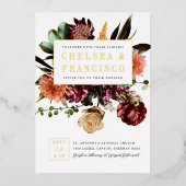 Reichhaltigkeit der Frühlingsblüten Foto Hochzeit Folieneinladung (Vorderseite)