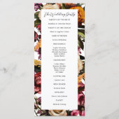 Reichhaltigkeit der Frühlingsblütenhochzeit Programm (Rückseite)