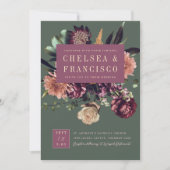 Reichhaltigkeit der Frühlingsfarbenfrohen Lila Grü Einladung (Vorderseite)