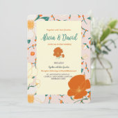 Reichhaltigkeit der Vintagen Einladung des Frühlin (Stehend Vorderseite)