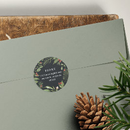 reichlich | Ferien-Rücksendeadresse Runder Aufkleber