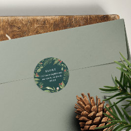 reichlich | Ferien-Rücksendeadresse Runder Aufkleber