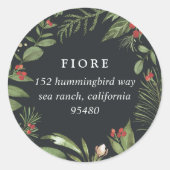 reichlich | Ferien-Rücksendeadresse Runder Aufkleber (Vorderseite)