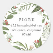 reichlich | Ferien-Rücksendeadresse Runder Aufkleber (Vorderseite)