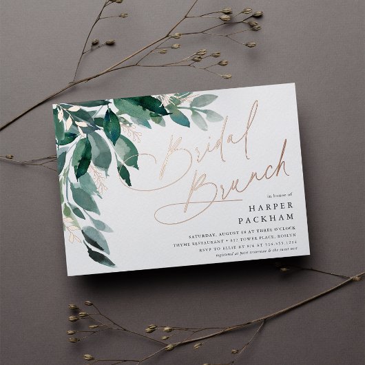 reichlich Foliage | Brautparty Brunch Folieneinladung