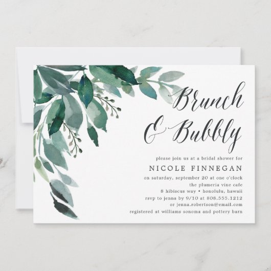 reichlich Foliage | Brunch & Bubbly Einladung (Vorderseite)