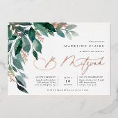 reichlich Foliage | Green Botanical B Mitzvah Folieneinladung (Vorderseite)