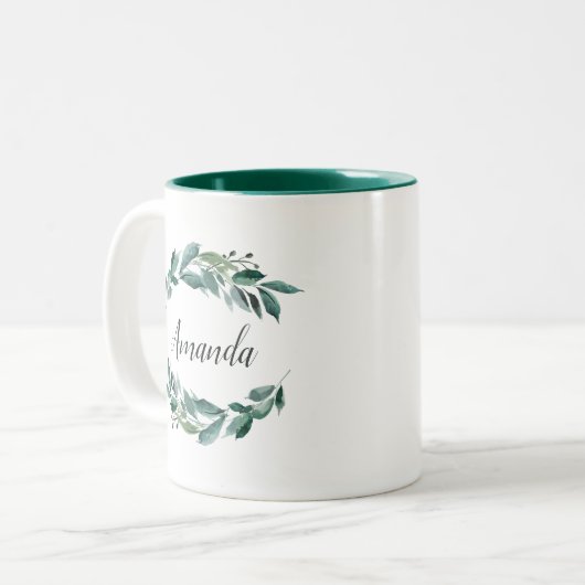 reichlich Foliage Personalisiert Zweifarbige Tasse (Vorderseite Links)