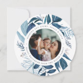 reichlich | Rund Hanukkah-Foto Feiertagskarte (Vorderseite)