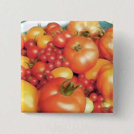 Reichliche Ernte - Heirloom-Tomaten Button (Vorderseite)
