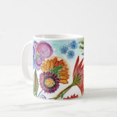 Reichliche Zinnias Kaffeetasse (Vorderseite Links)