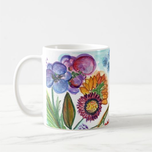 Reichliche Zinnias Kaffeetasse (Links)