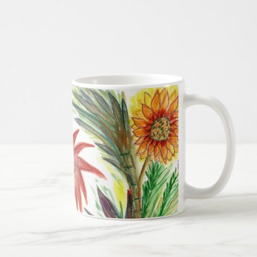 Reichliche Zinnias Kaffeetasse (Rechts)