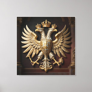 Reichsadler Basrelief mit Gold eingelegt Leinwanddruck