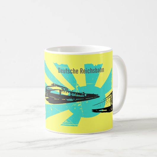 Reichsbahn DDR Design Kaffeetasse (VorderseiteRechts)