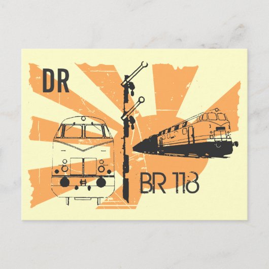 Reichsbahn DDR Design Postkarte (Vorderseite)