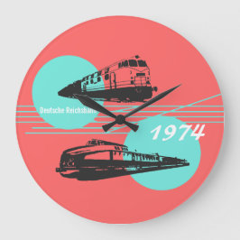 Reichsbahn Design Große Wanduhr