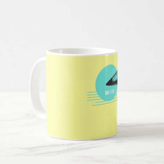 Reichsbahndesign BR-118 Kaffeetasse (Vorderseite Links)