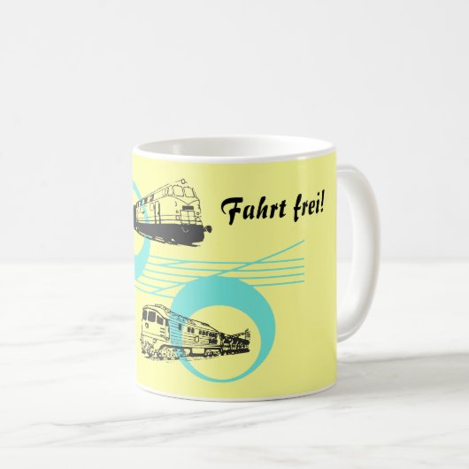 Reichsbahndesign DDR Kaffeetasse (VorderseiteRechts)