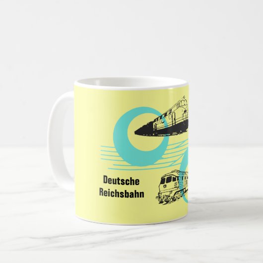 Reichsbahndesign DDR Kaffeetasse (Vorderseite Links)