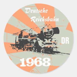 Reichsbahndesign DDR Runder Aufkleber