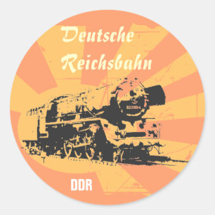 Reichsbahndesign DDR Runder Aufkleber