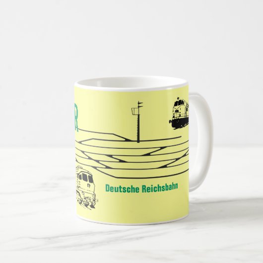 Reichsbahnreklame DDR Kaffeetasse (VorderseiteRechts)