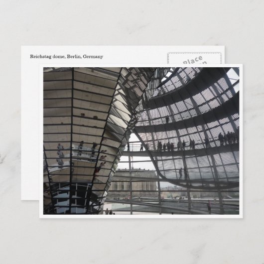 reichstag dome berlin postkarte (Vorne/Hinten)