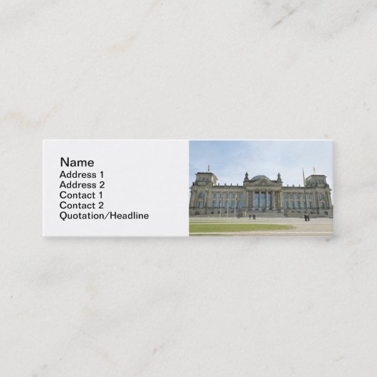 Reichstag-Gebäude Berlin Mini Visitenkarte (Vorderseite)