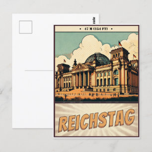 Reichstag - Platz der Republik in Berlin Postkarte