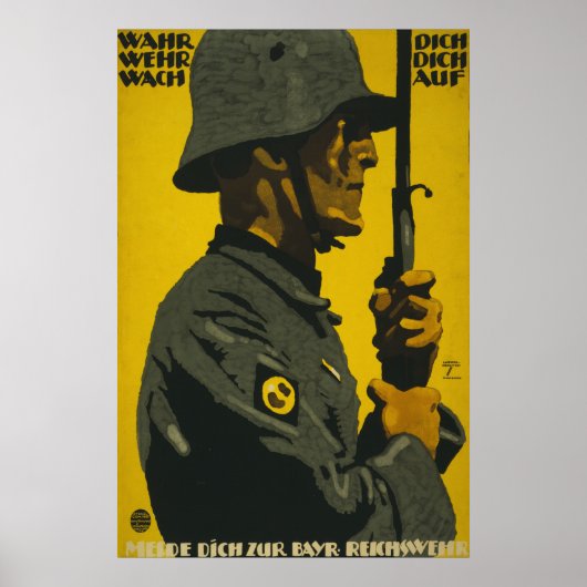 Reichswehr WW1 Rekrutierung Poster (Vorne)
