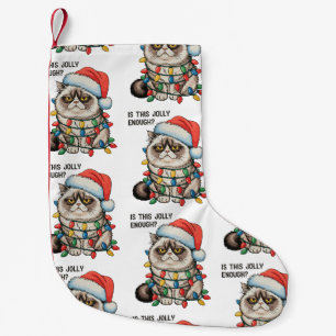 Reicht das an Fröhlichkeit Grumpy Cat Weihnachtsbe Kleiner Weihnachtsstrumpf