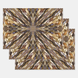 Reichtum an Saatbeads Abstraktes Muster Geschenkpapier Set