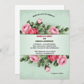 Reichtum des Frühlings farbenfroh blumenrosa Grüne Einladung (Vorne/Hinten)