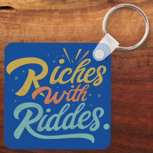 Reichtum in Rätseln Schlüsselanhänger (Rückseite)