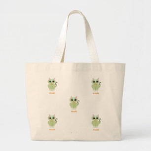 Reichtum-Katz-Muster-Tasche Jumbo Stoffbeutel