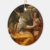 Reichtum (Öl auf Leinwand) Keramik Ornament (Links)