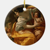 Reichtum (Öl auf Leinwand) Keramik Ornament (Hinten)