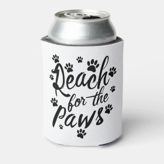 Reichweite für die Paws-Typografie Dosenkühler (Kanne Rückseite)